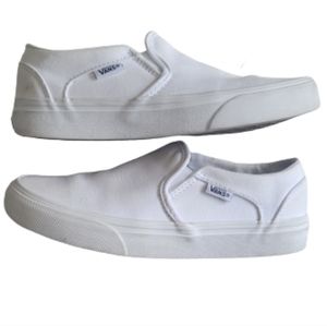 Vans White Slip- on Skate Shoe Size Women 6